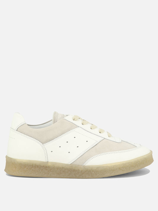 Low top sneakers 100% leather - 100% rubber  White - MM6 Maison Margiela Women | PLP | VIETTI Online Store 
