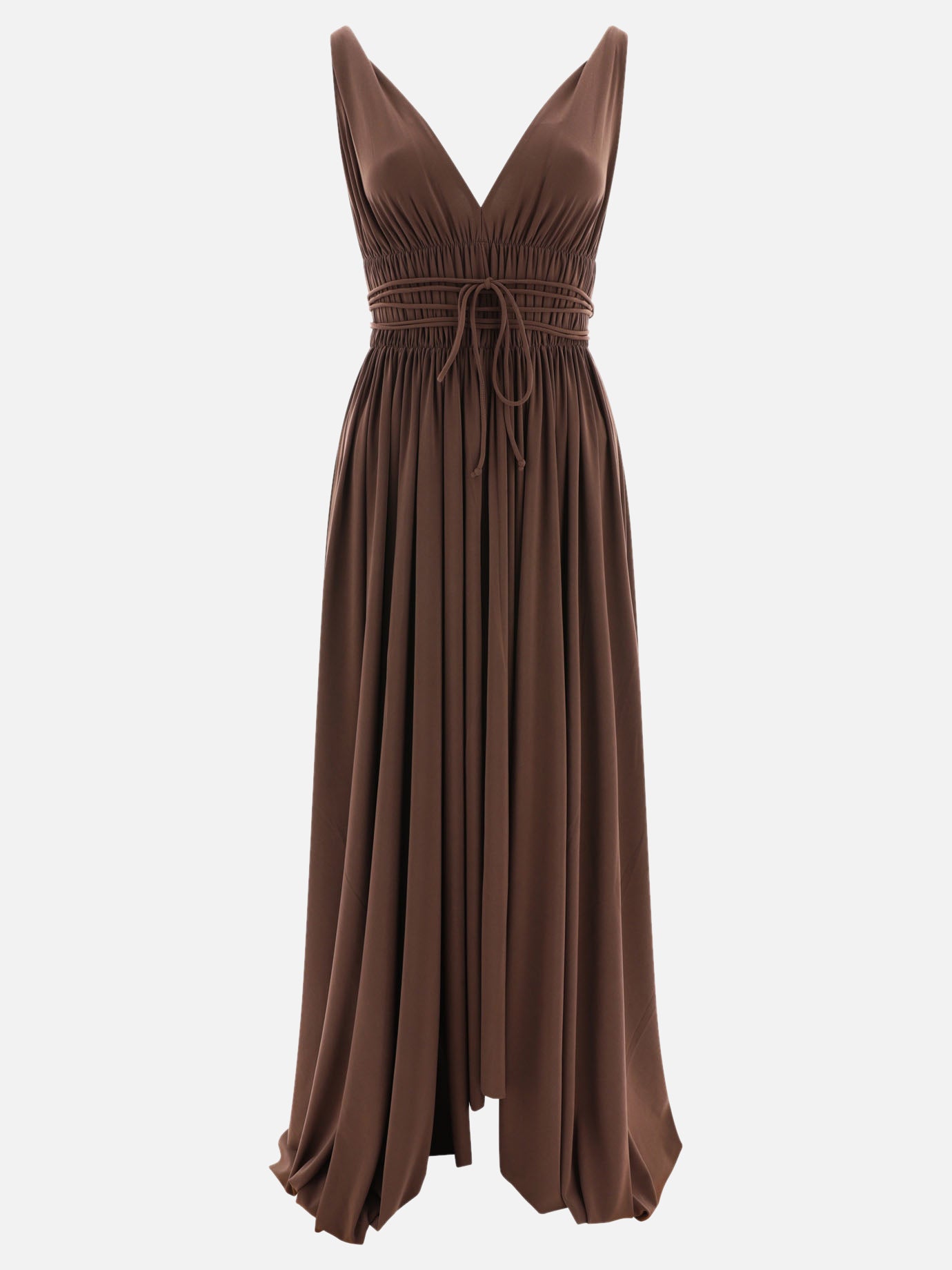 Long dresses 95% polyester 5% elastane  Brown - Norma Kamali Women | PDP | VIETTI Online Store | Zoom-Modal
