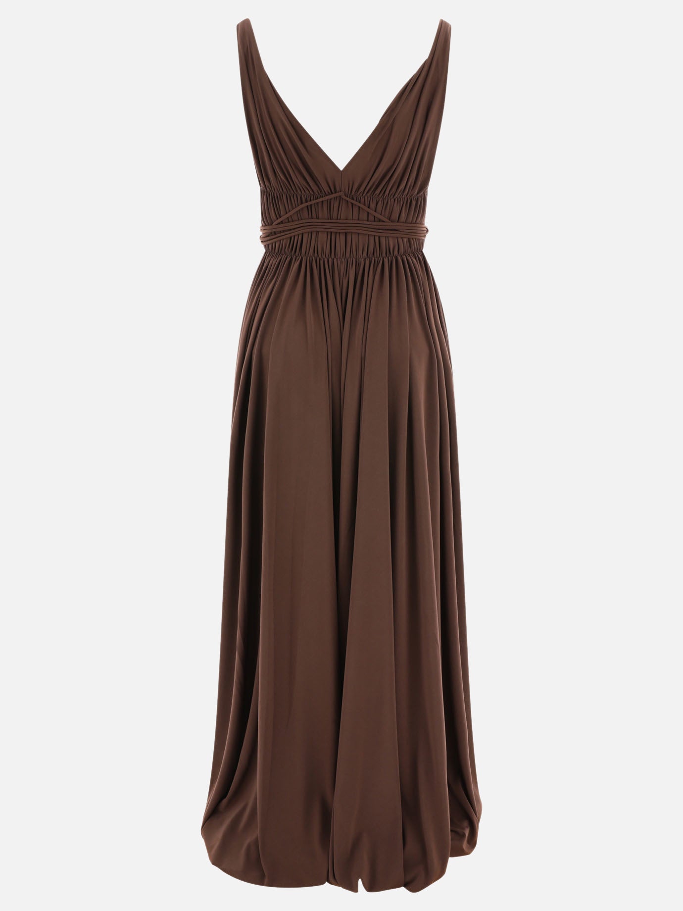Long dresses 95% polyester 5% elastane  Brown - Norma Kamali Women | PDP | VIETTI Online Store | thumbnail_2