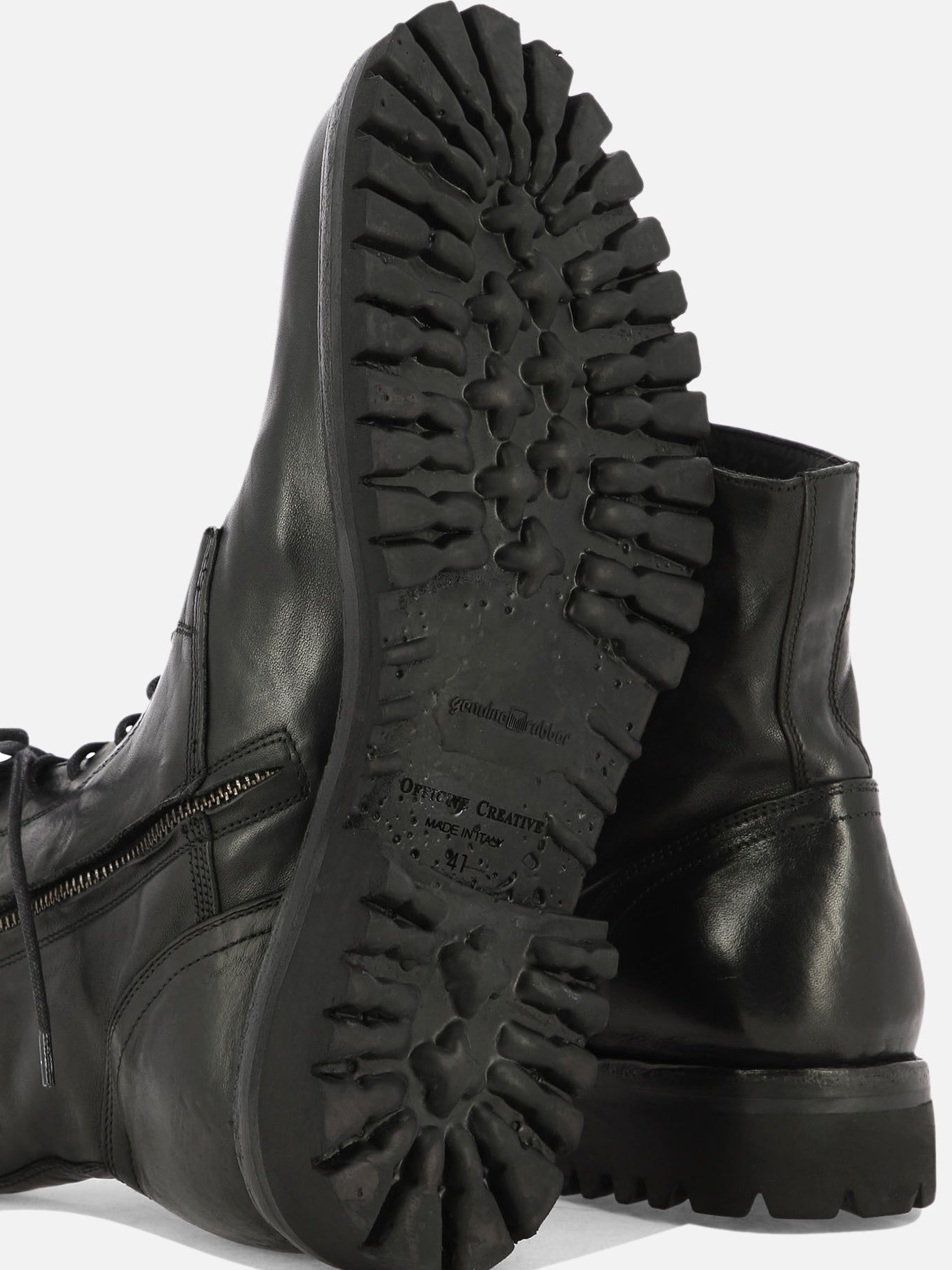 Lace-up boots 100% pelle - 100% gomma  Black - Officine Creative Men | PDP | VIETTI Online Store | Zoom-Modal_5
