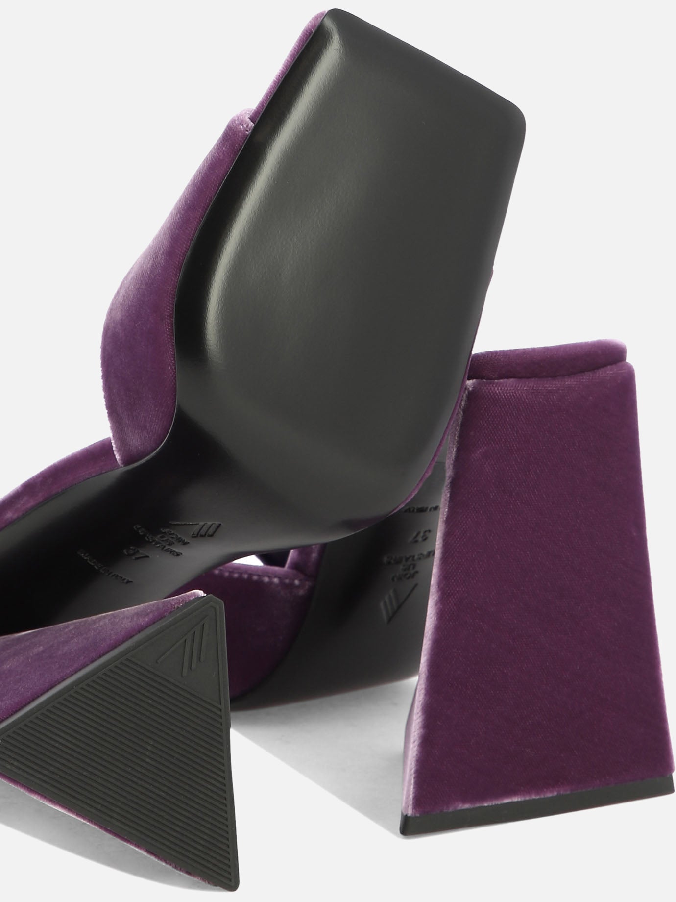 Heeled sandals 100% velluto - 100% cuoio  Purple - The Attico Women | PDP | VIETTI Online Store | thumbnail_5