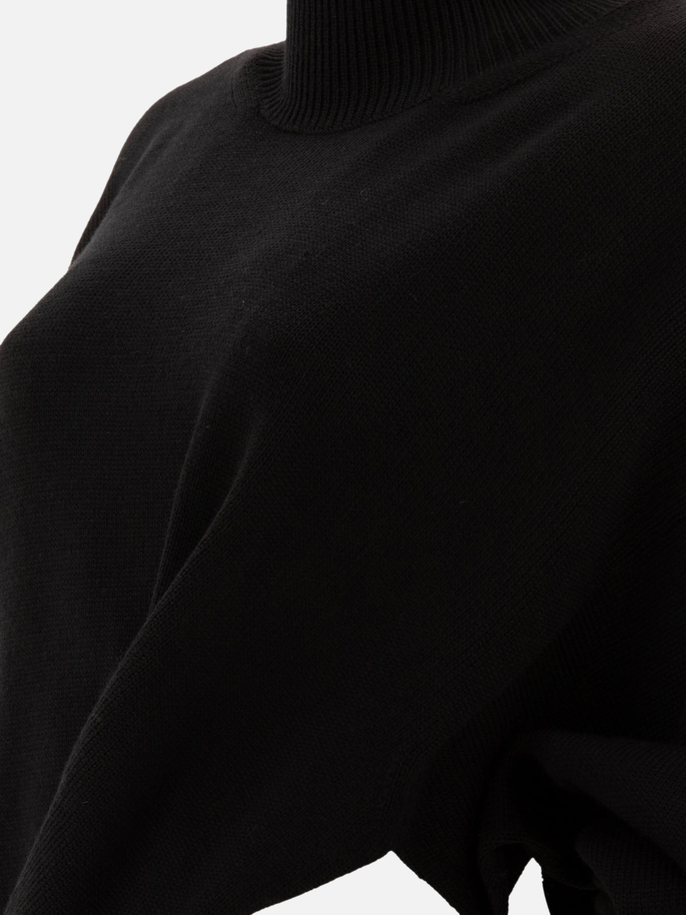 Asymmetric turtleneck sweater