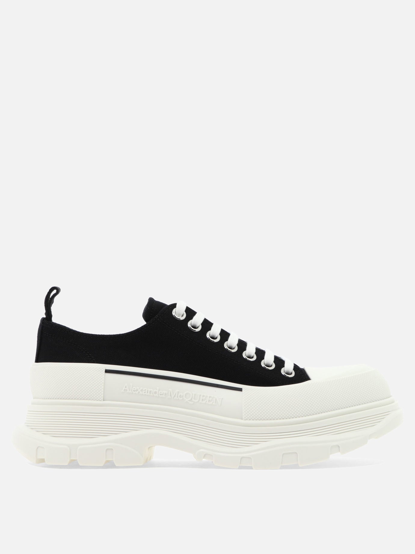 Low top sneakers 100% cotton - 100% rubber  Black - Alexander McQueen Men | PDP | VIETTI Online Store | Zoom-Modal
