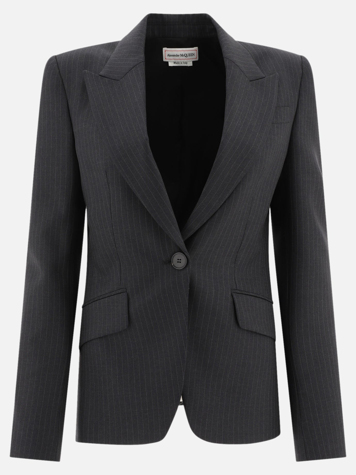 Blazer monopetto gessato