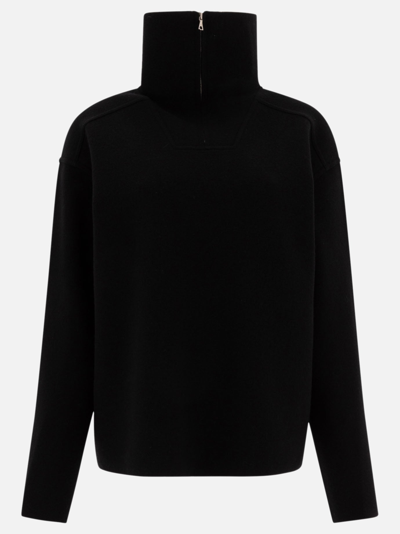 Maglioni con mezza zip Solid colour  Nero - Auralee Donna | PDP | VIETTI Online Store | Zoom-Modal
