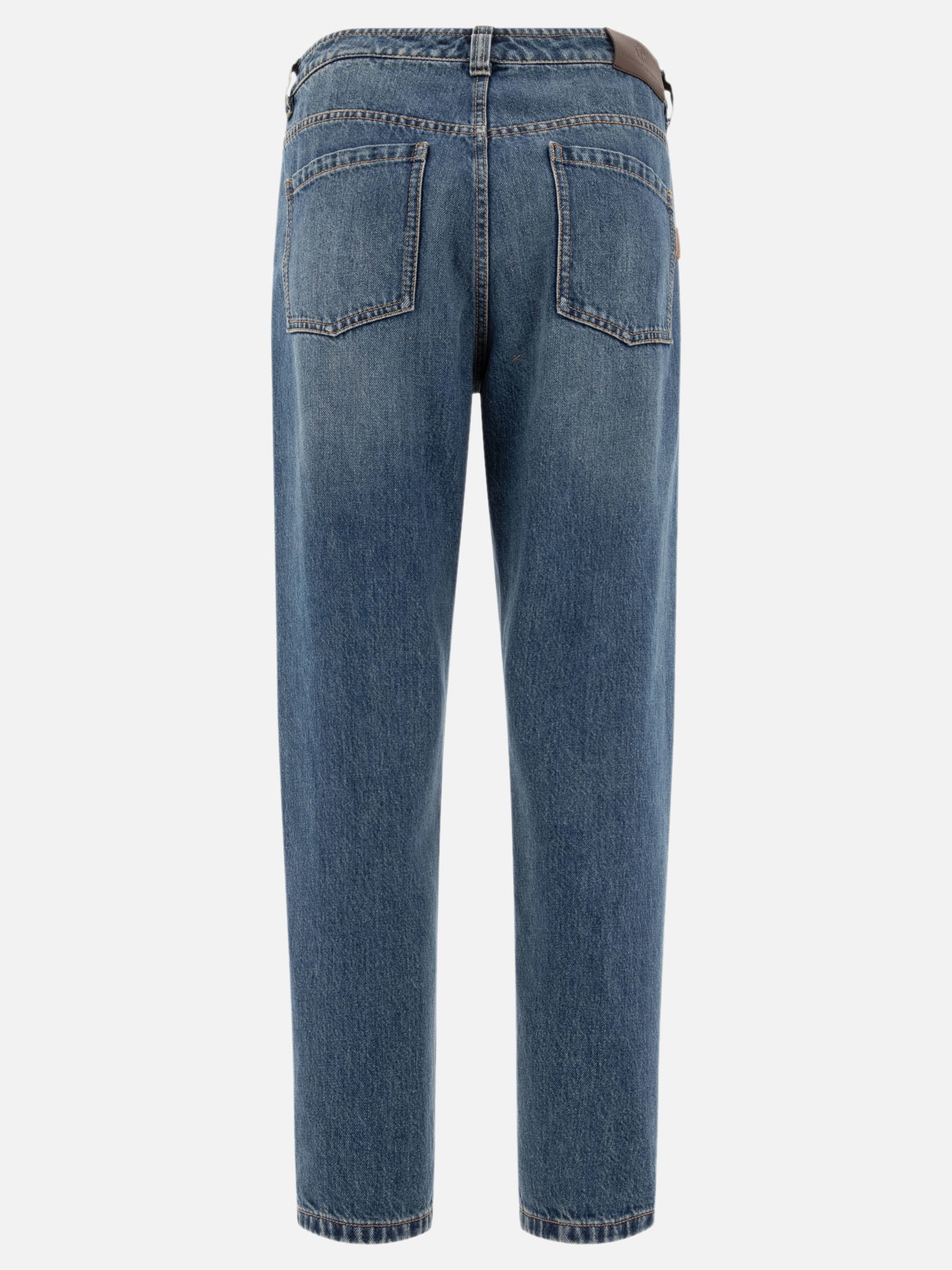 Brunello Cucinelli "Baggy Authentic con Shiny Tab" jeans Blue