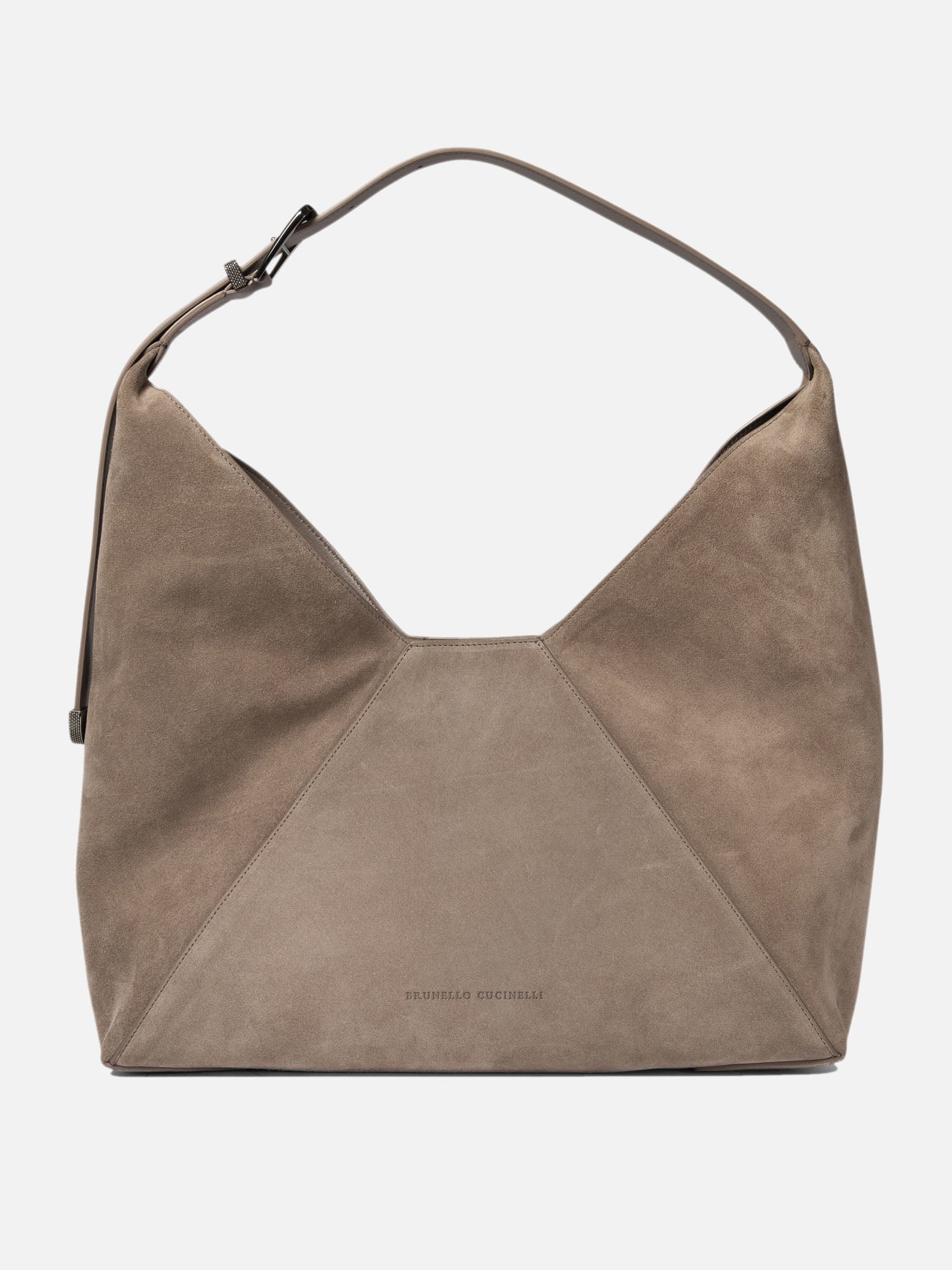 Borsa hobo in vitello scamosciato