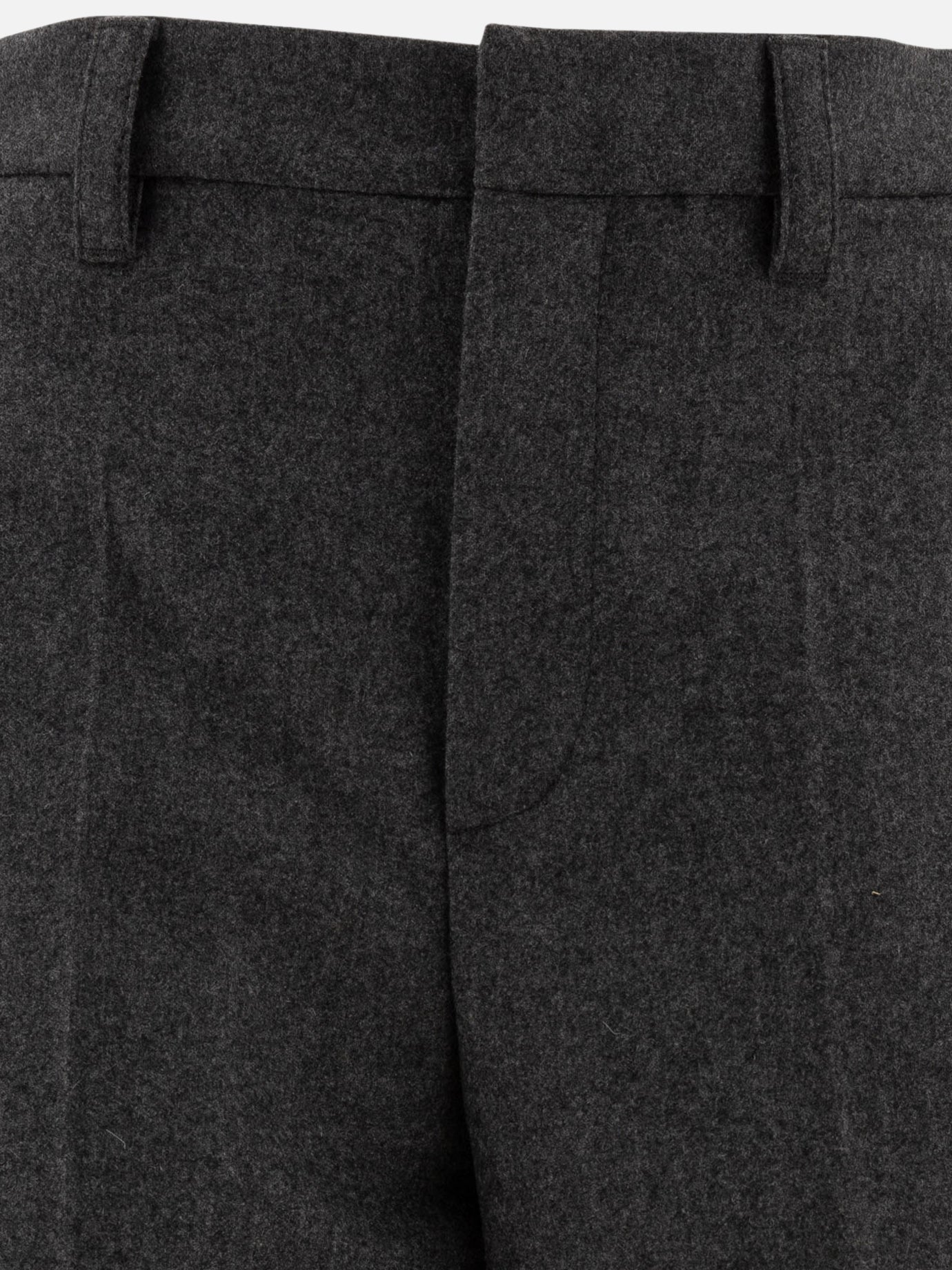 Virgin wool and cashmere flannel trousers