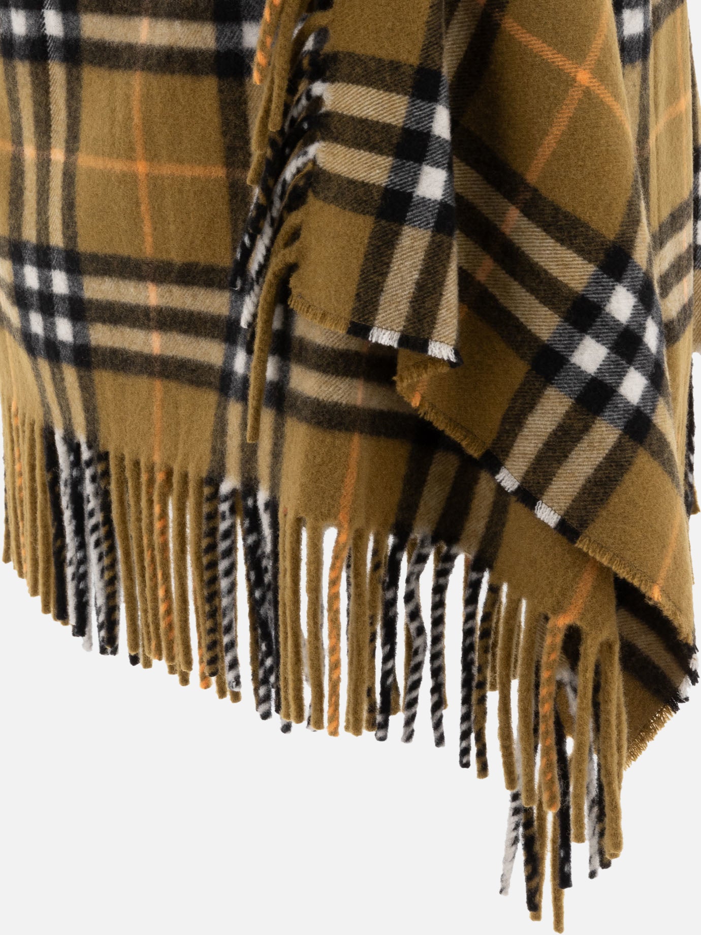 Burberry Check wool cashmere scarf skirt Green