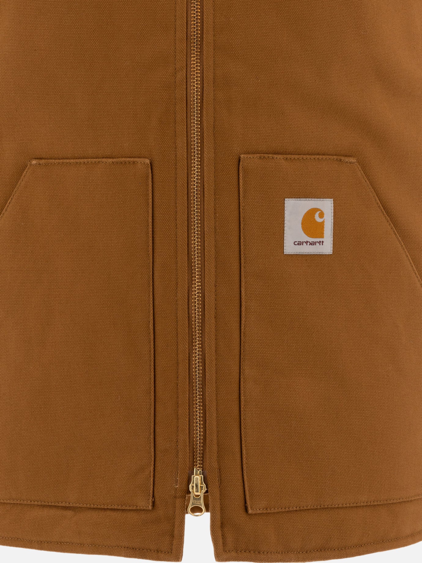 Carhartt WIP Vest jacket with patch logo Brown