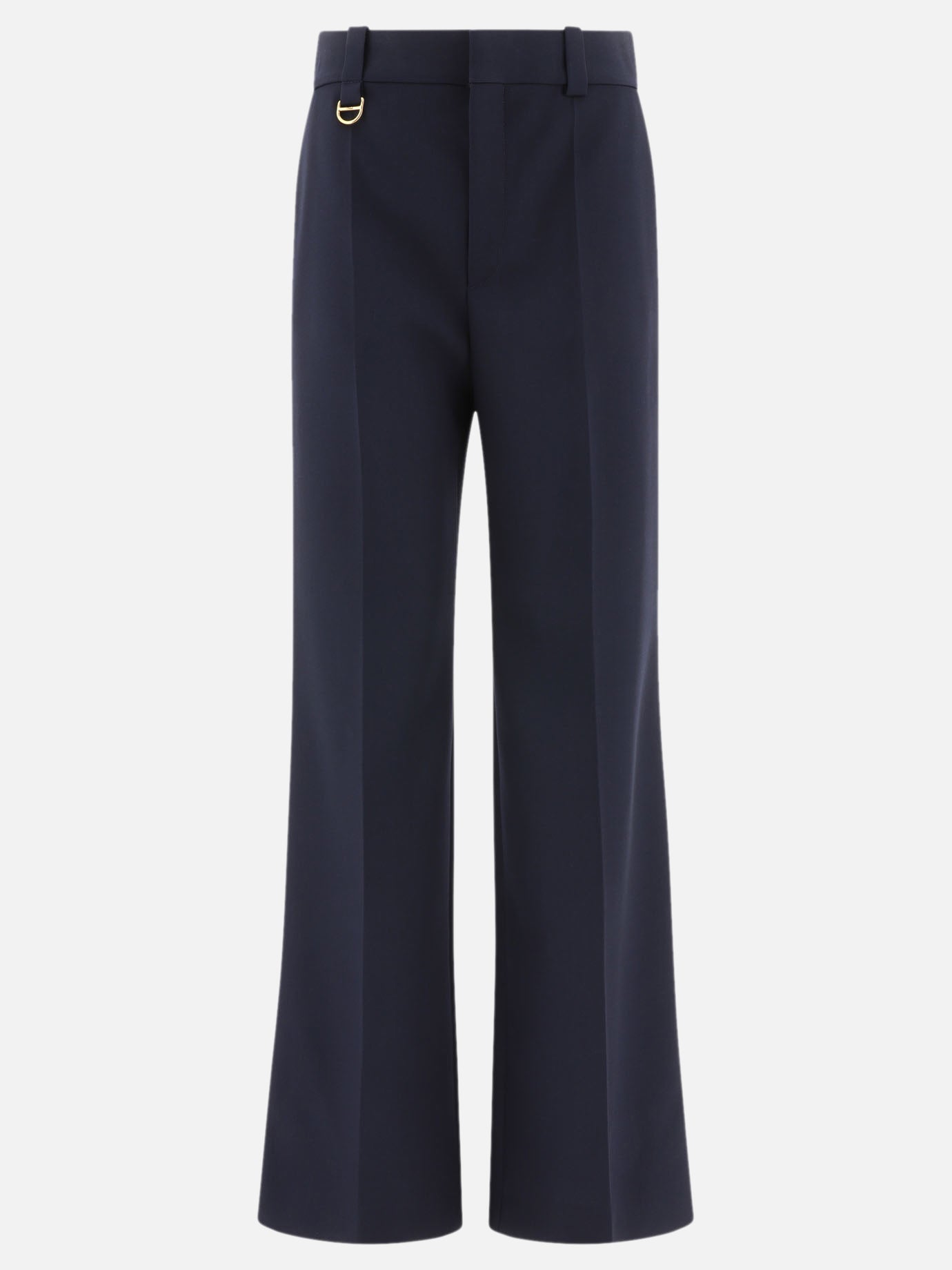 Tailored trousers in wool grain de poudre