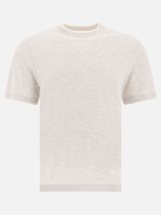 T-shirt girocollo Solid colour  Grigio - Brunello Cucinelli Donna | PDP | VIETTI Online Store 
