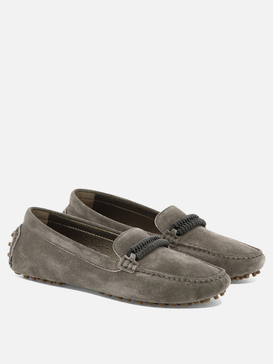 Loafers 100% suede - 100% rubber  Brown - Brunello Cucinelli Women | PDP | VIETTI Online Store | 2
