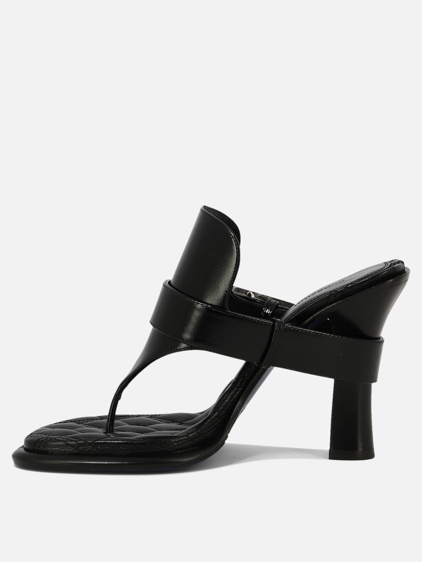 Sandali con tacco 100% calf leather - 100% leather  Nero - Burberry Donna | PDP | VIETTI Online Store | thumbnail_3