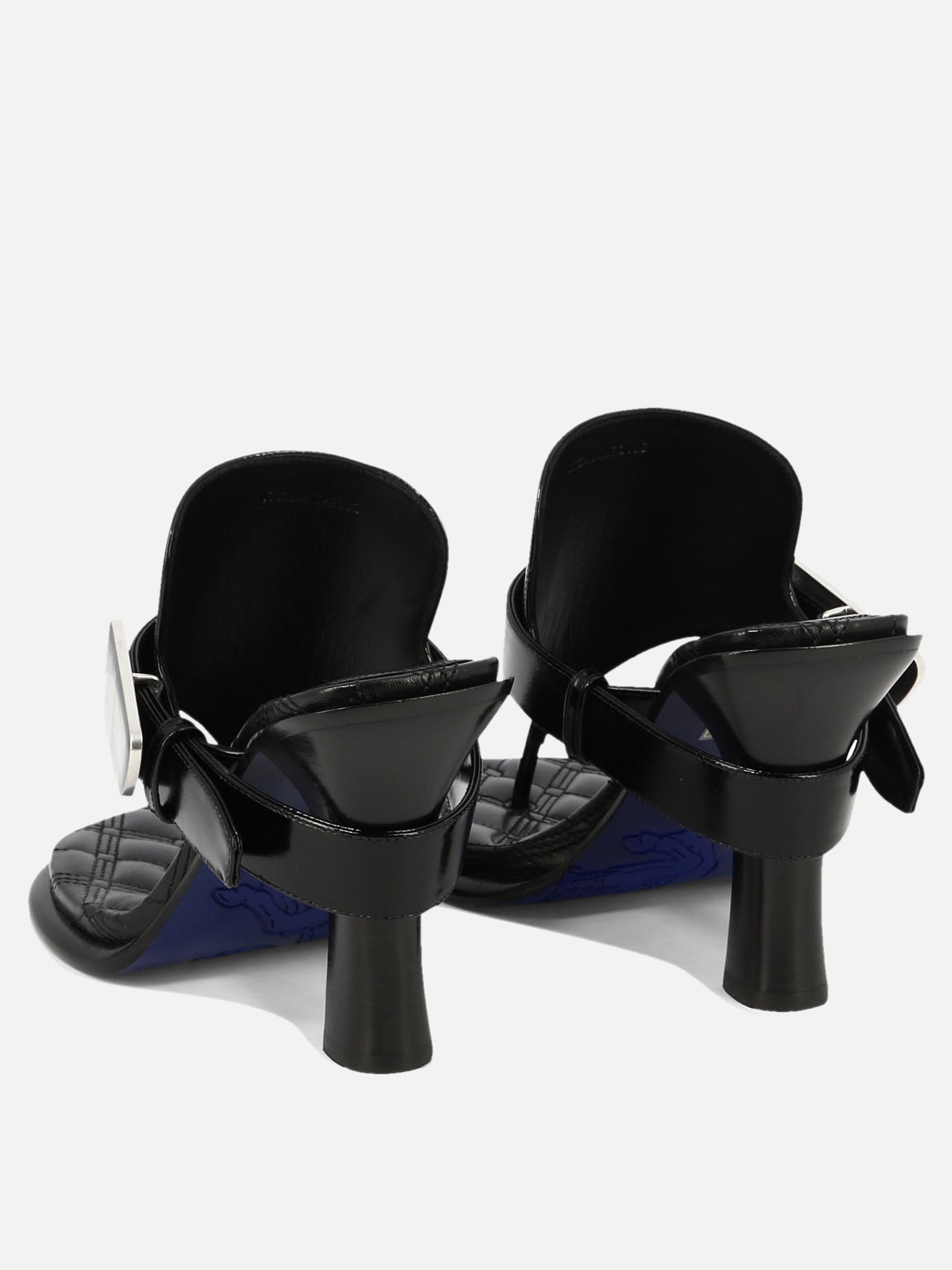 Sandali con tacco 100% calf leather - 100% leather  Nero - Burberry Donna | PDP | VIETTI Online Store | thumbnail_4