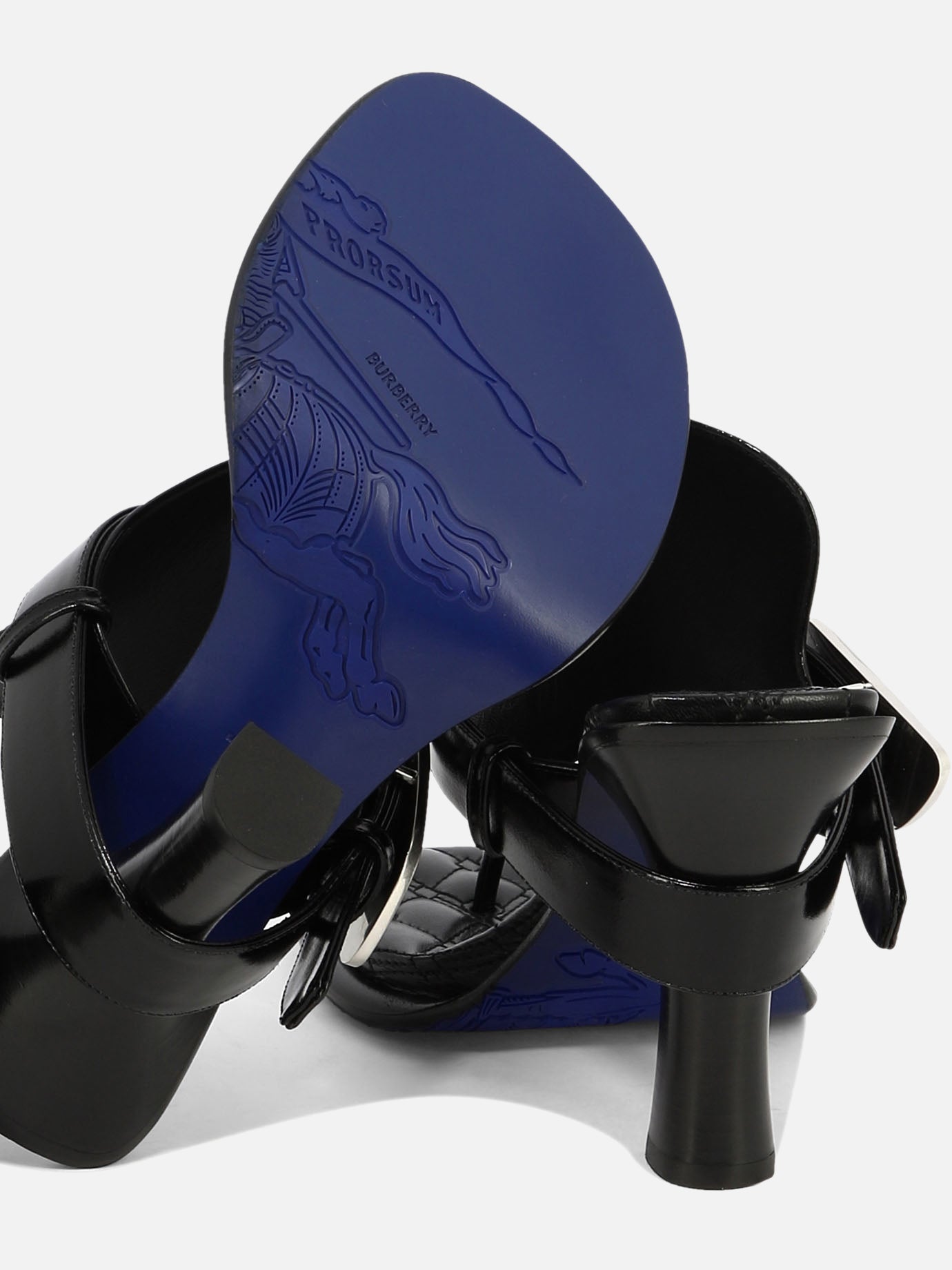 Sandali con tacco 100% calf leather - 100% leather  Nero - Burberry Donna | PDP | VIETTI Online Store | Zoom-Modal_5
