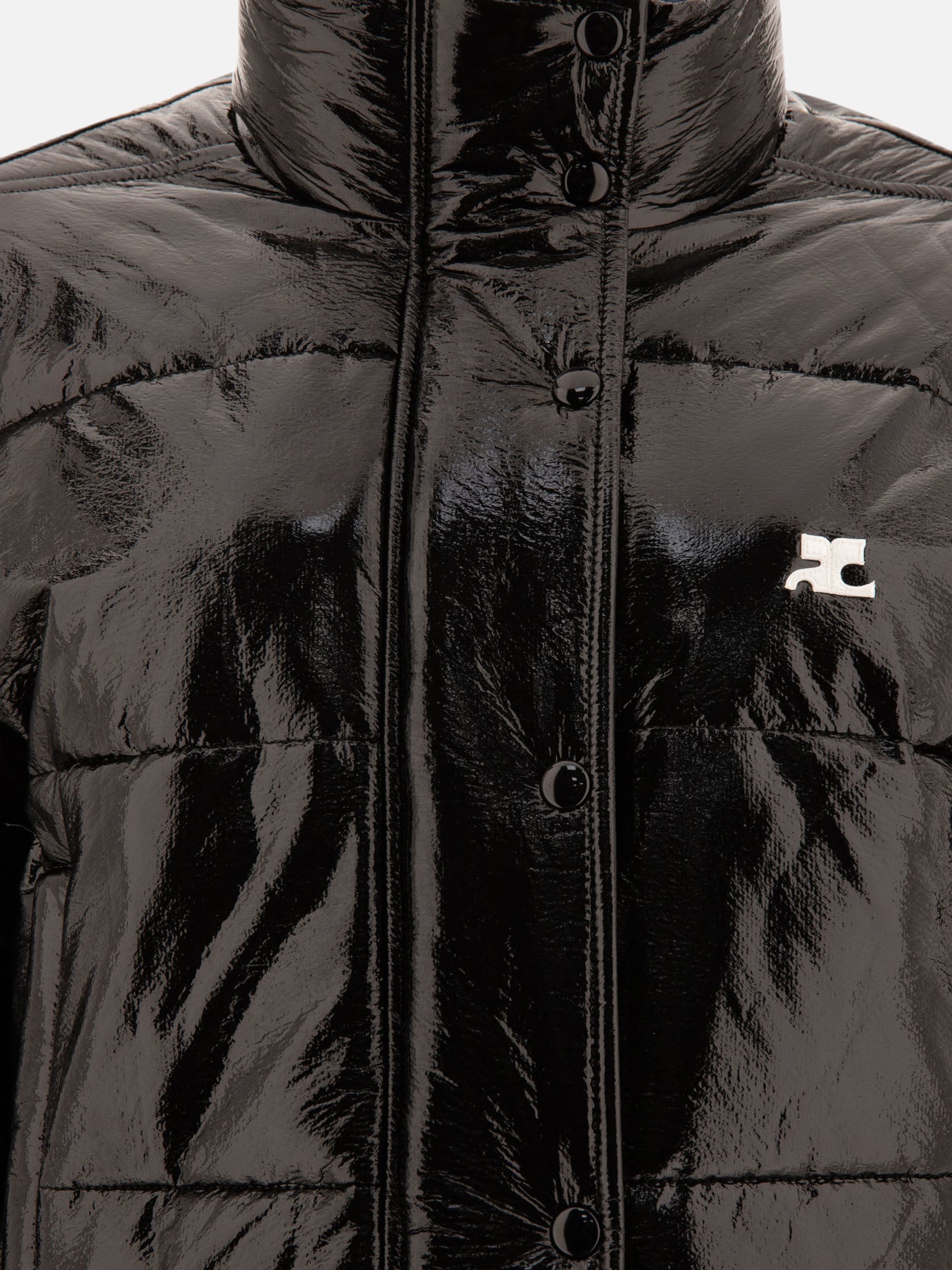 Courrèges Vinyl puffer jacket Black