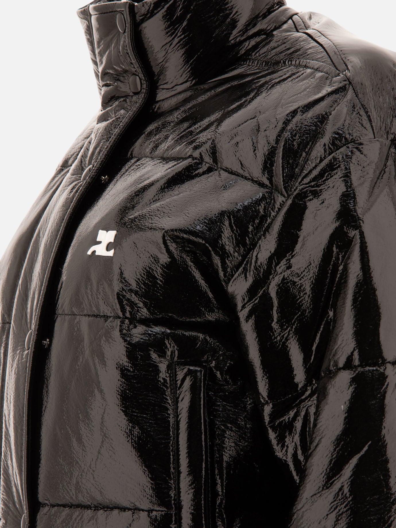 Courrèges Vinyl puffer jacket Black