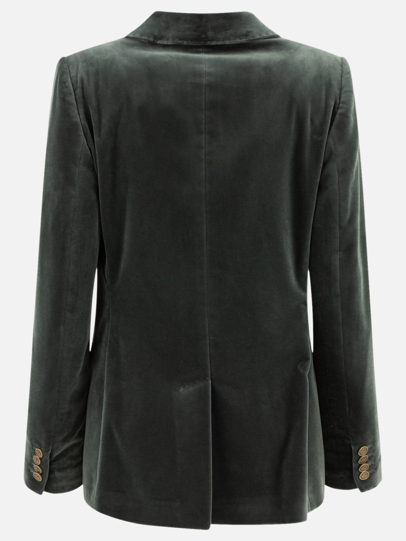 Etro Double-breasted velvet blazer Grey