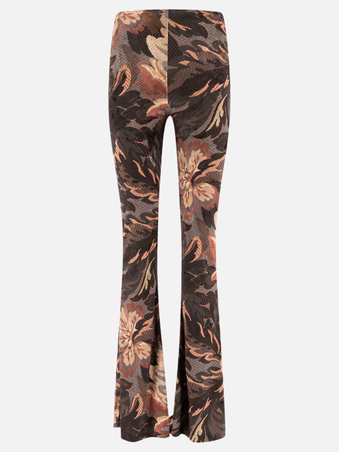 Etro Trousers in printed chenille Black