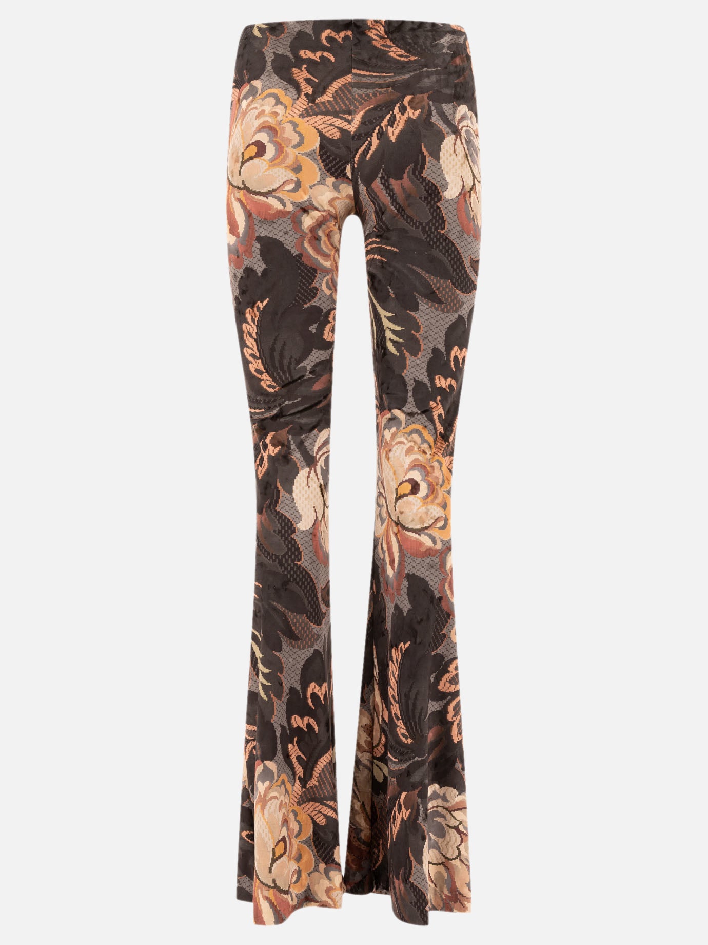 Etro Trousers in printed chenille Black