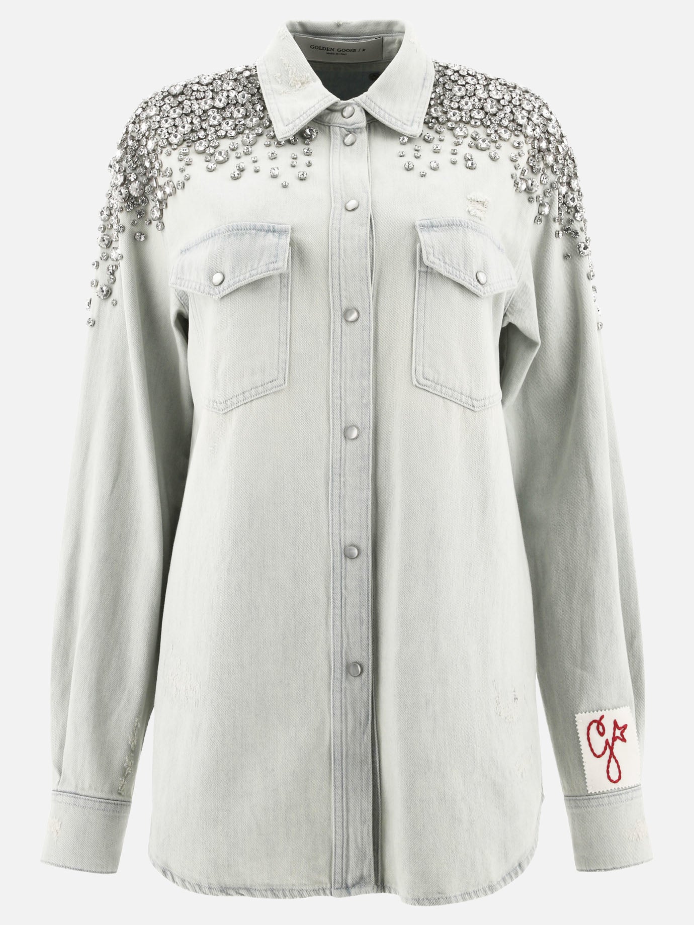 Camicia con cristalli "Becca"