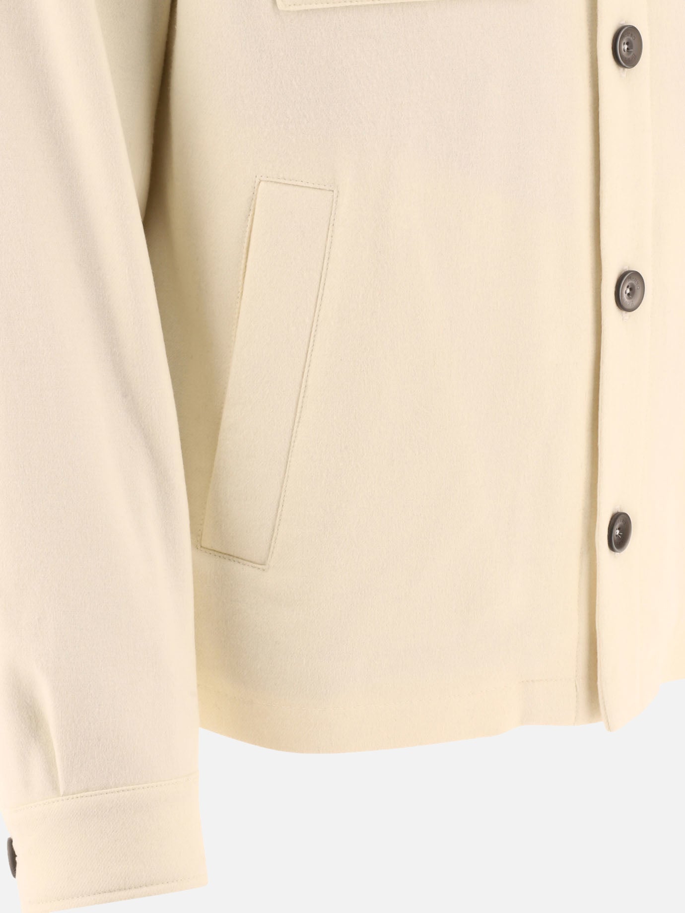 Herno "Resort" overshirt in cashmere and silk White