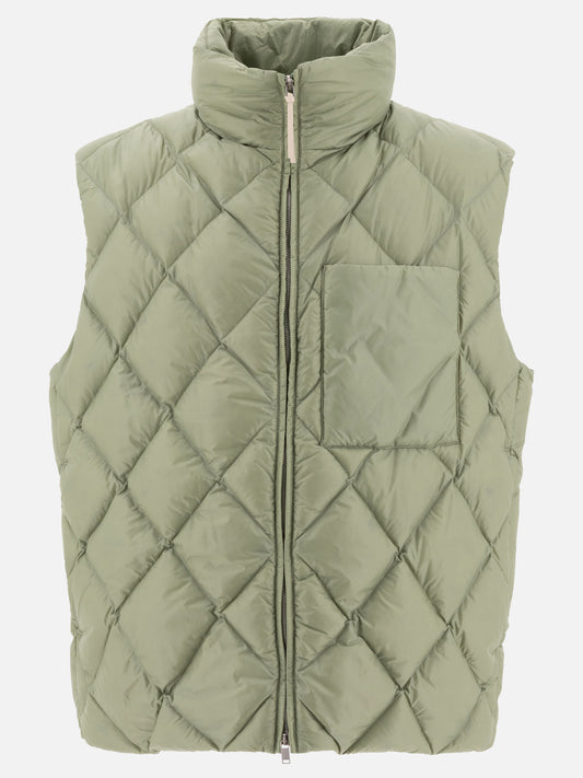 Jil Sander Down vest with pocket Green