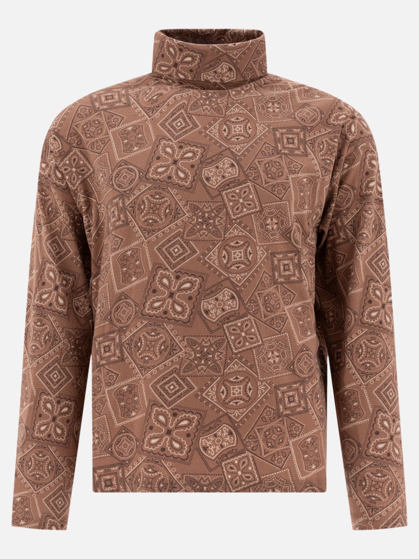 T-shirt lupetto Print  Marrone - KAPITAL Uomo | PDP | VIETTI Online Store | thumbnail