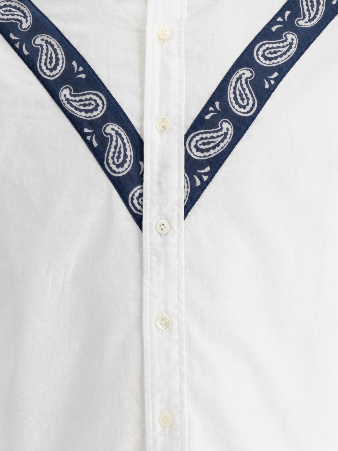 KAPITAL "Pecos Paisley" shirt White