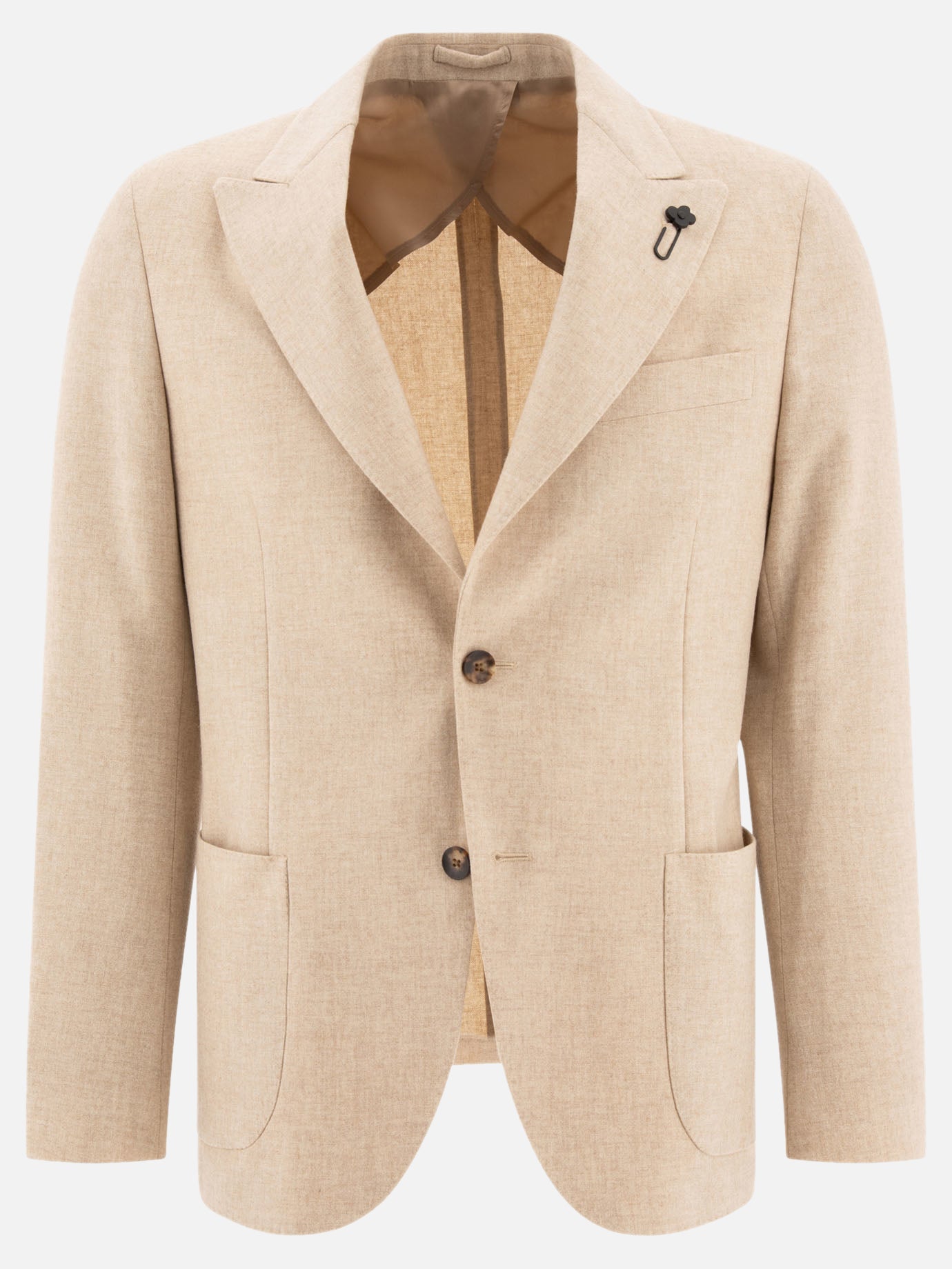 Single-breasted wool blend blazer