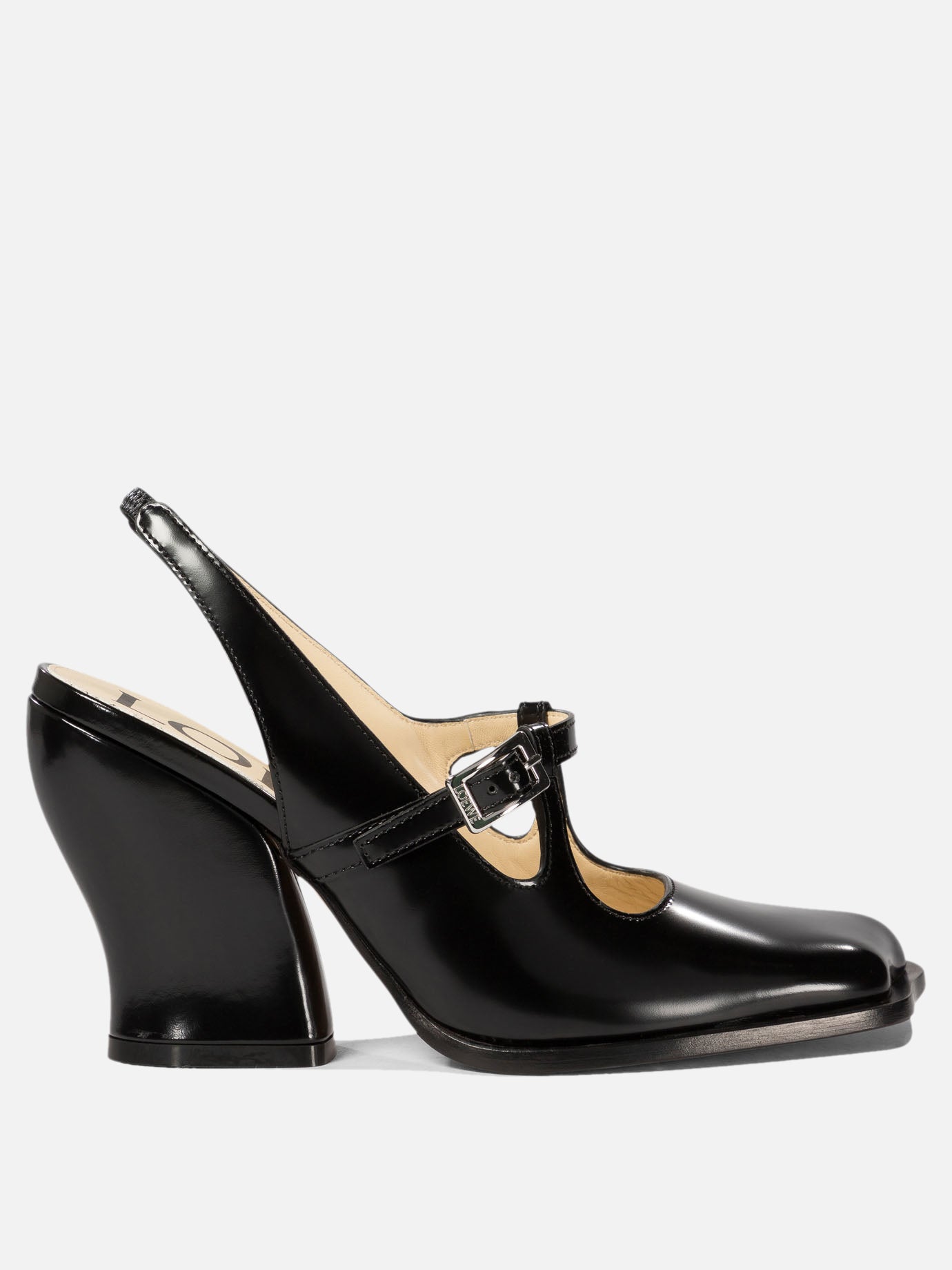 Décolleté slingback "Onda" in pelle di vitello spazzolata