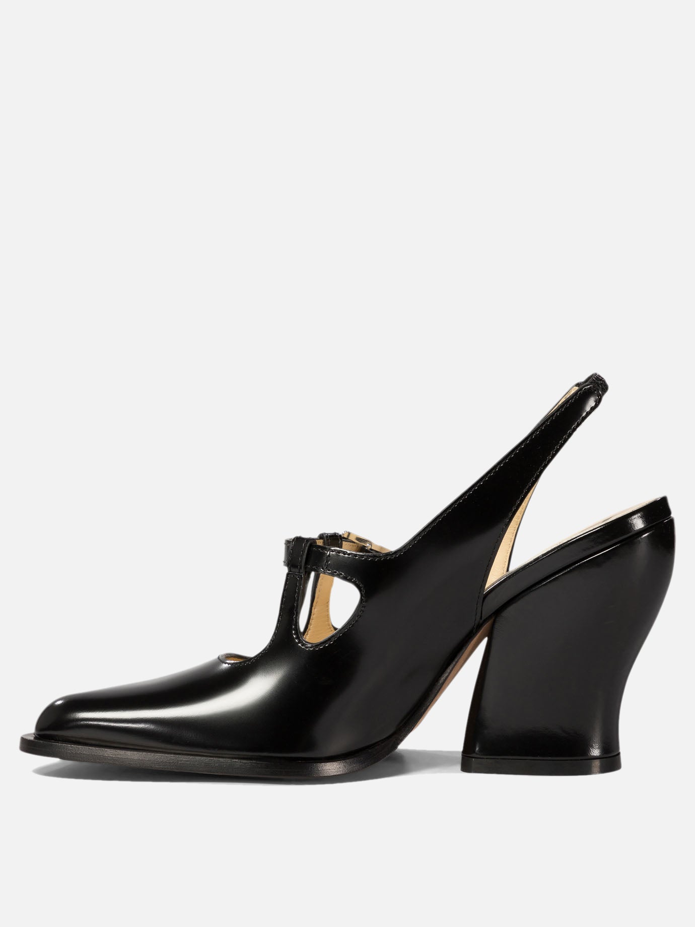 Loewe "Onda" slingback pump in brushed calfskin Black