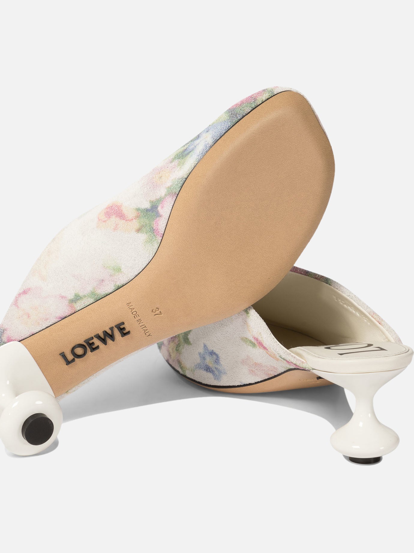 Loewe "Toy" mule in brushed suede White