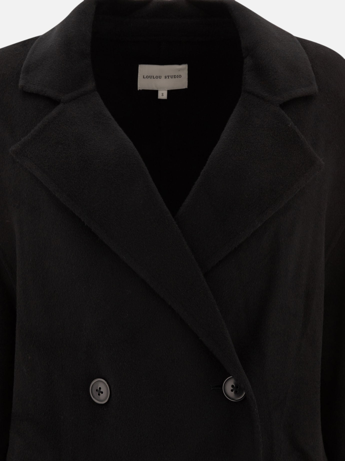 Loulou Studio "Borneo" coat Black