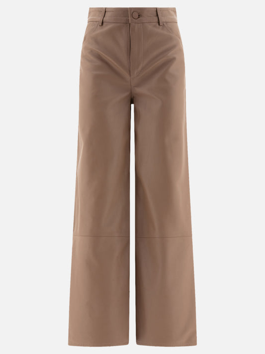 Loulou Studio "Figari" leather trousers Brown