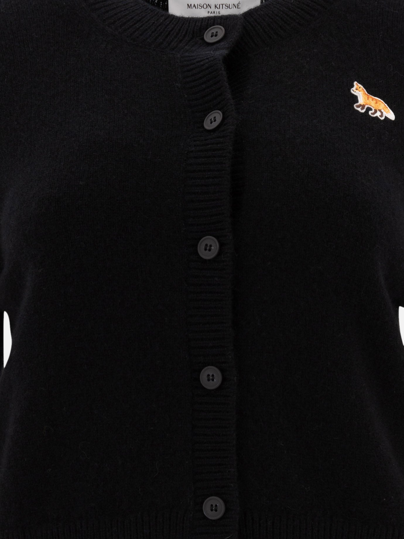 Maison Kitsuné "Baby Fox" cardigan Black