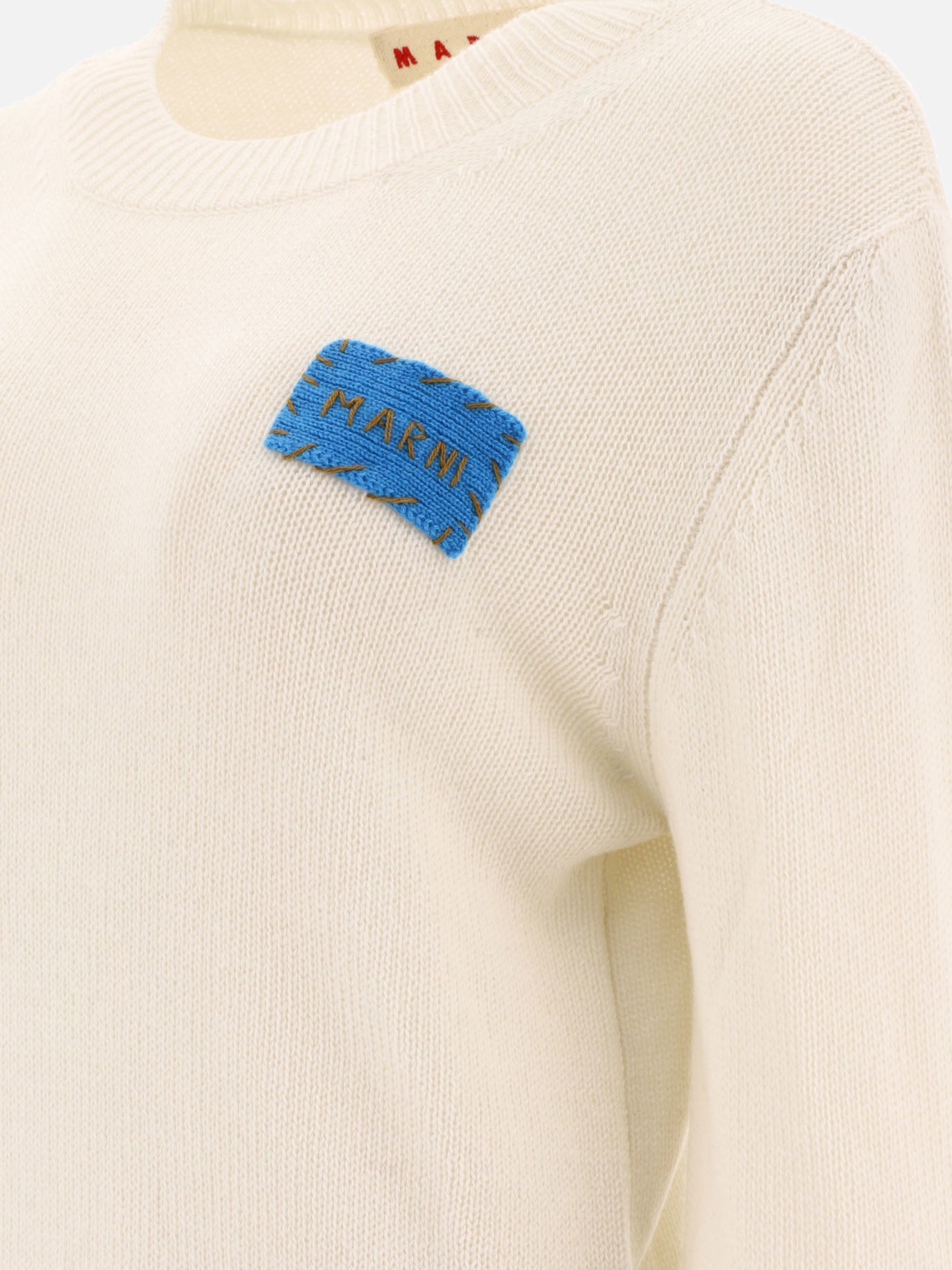 Marni Cashmere sweater with patch White