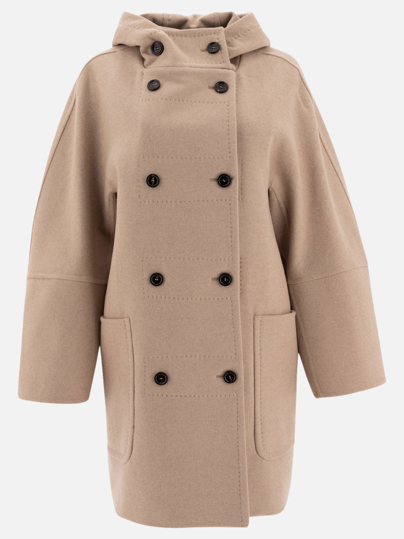 Long coats Solid colour  Beige - Max Mara Women | PDP | VIETTI Online Store | thumbnail