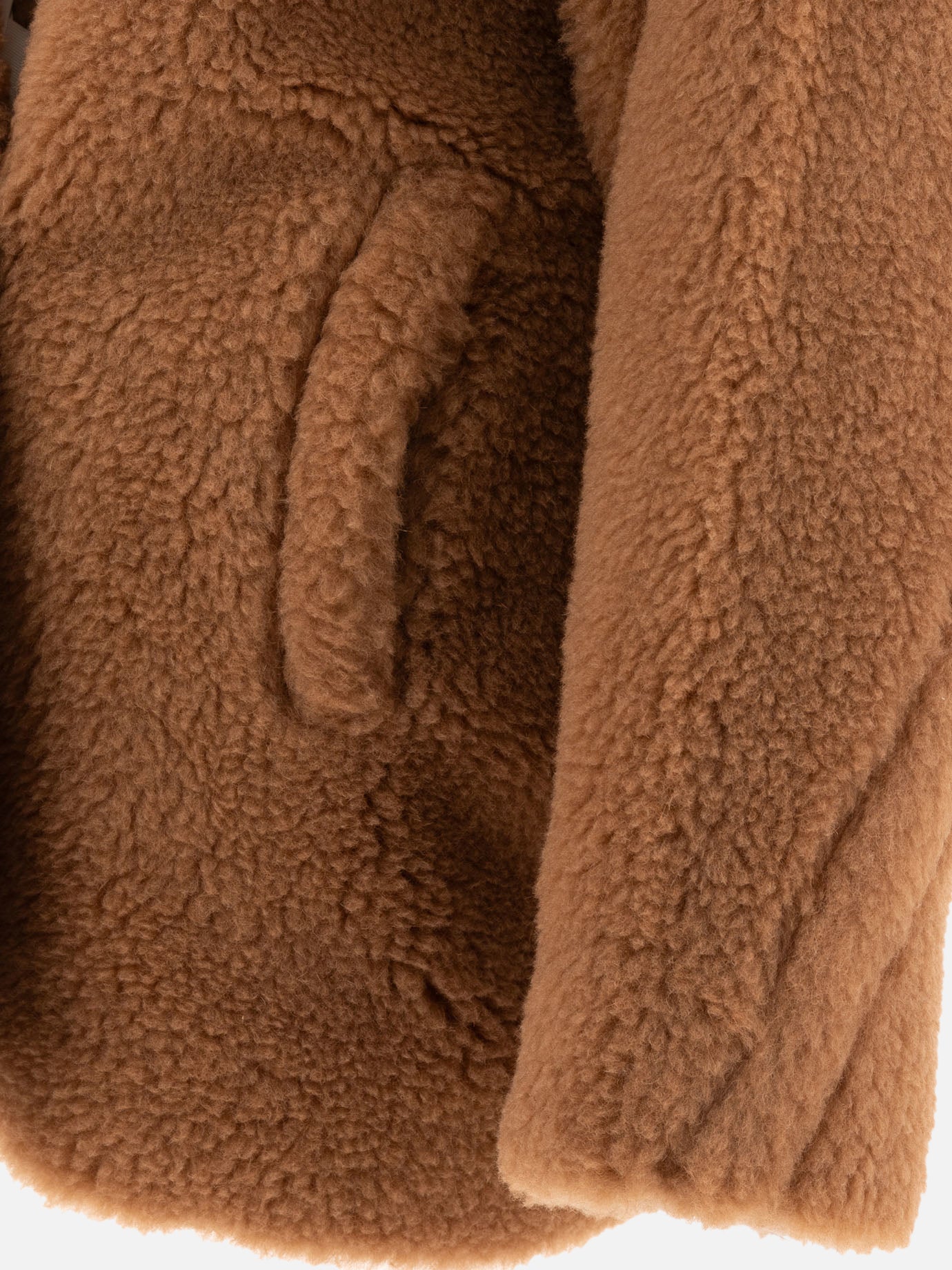 Max Mara "Teddy Bear Icon" short coat in alpaca and wool Beige