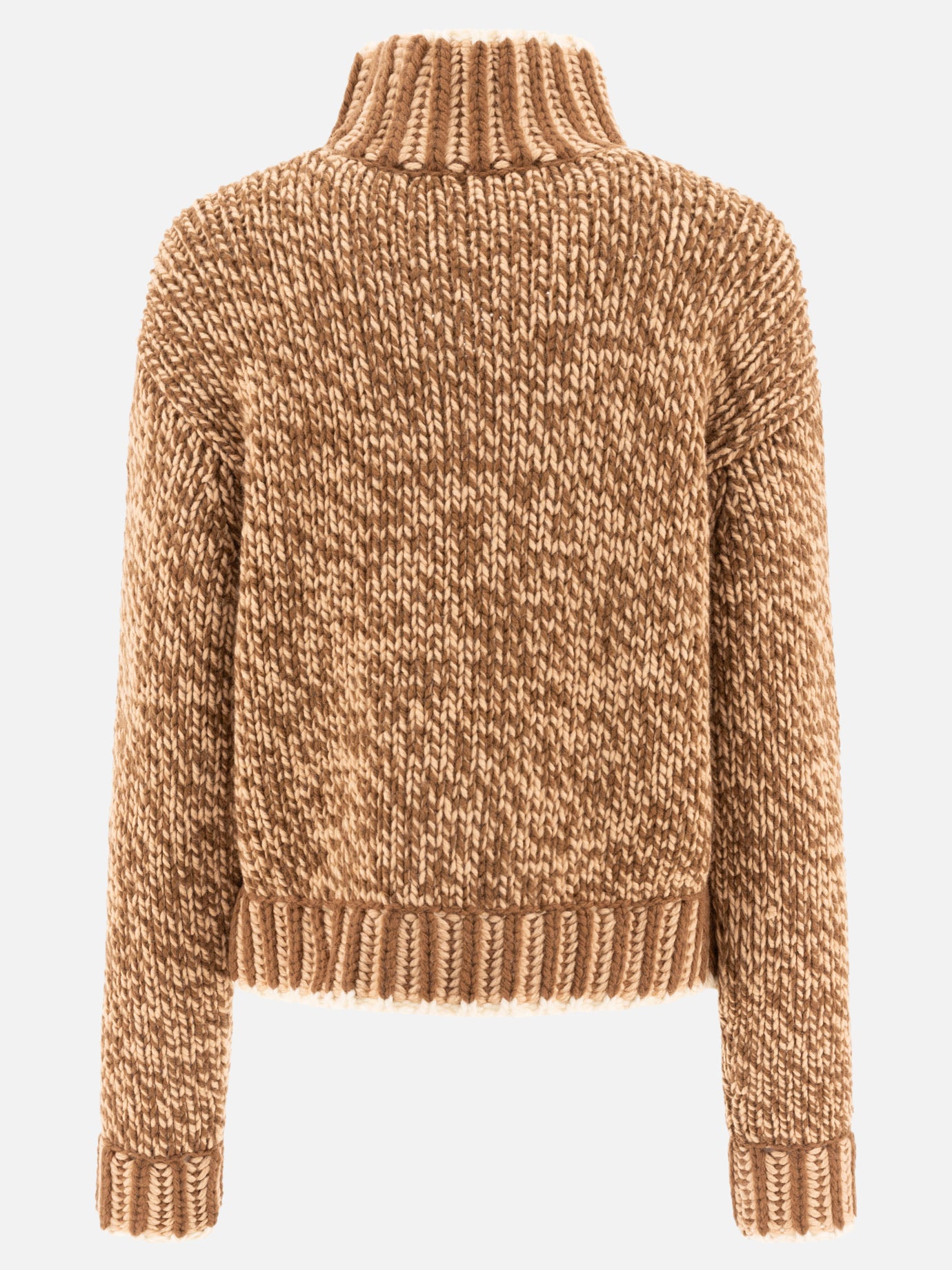 Moncler Wool blend turtleneck sweater Brown