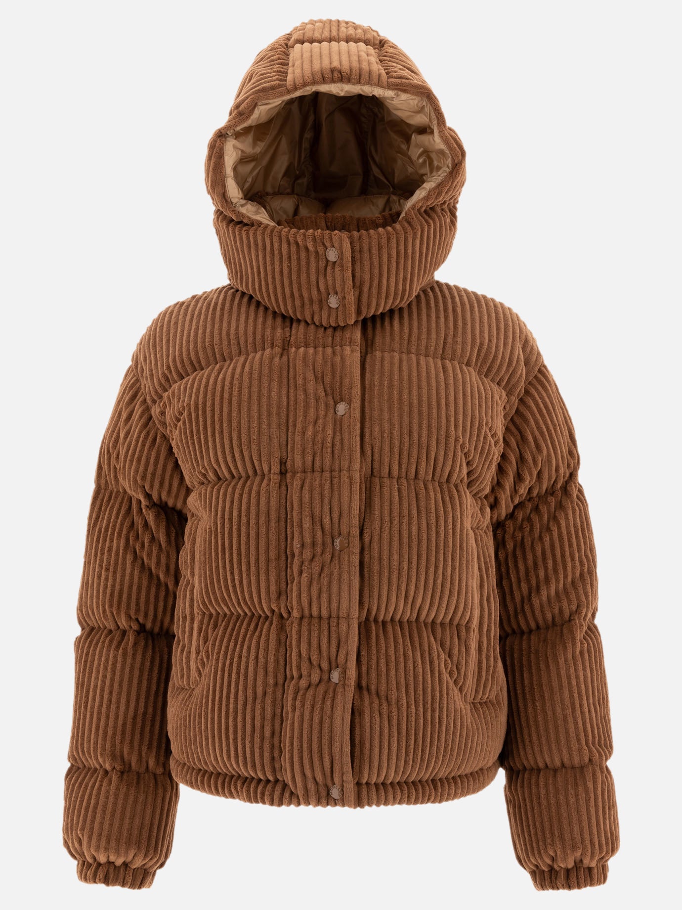 Moncler "Daos" corduroy down jacket Brown