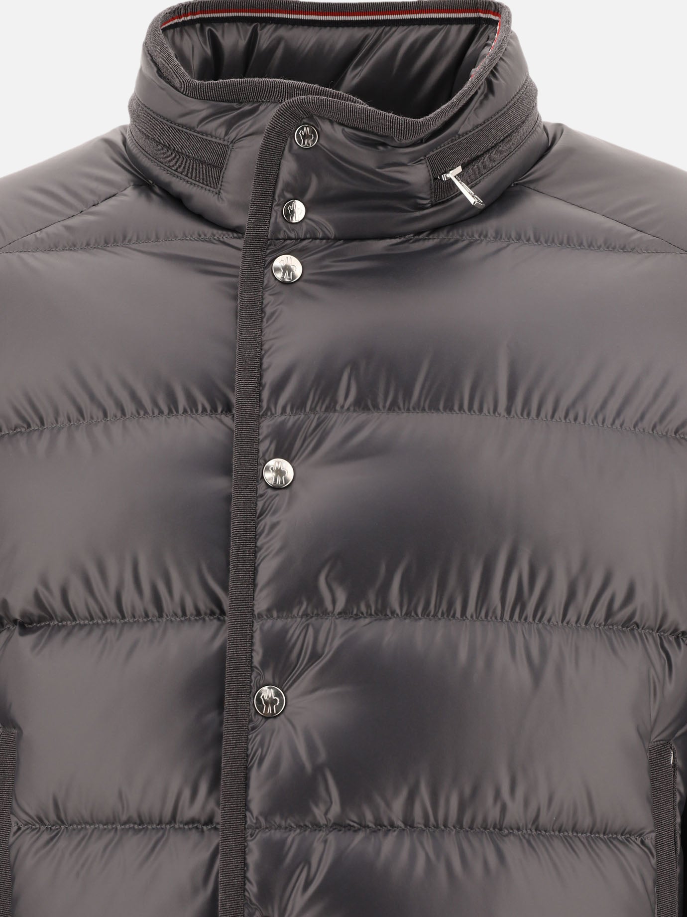 Down jackets Solid colour  Grey - Moncler Men | PDP | VIETTI Online Store | thumbnail_3
