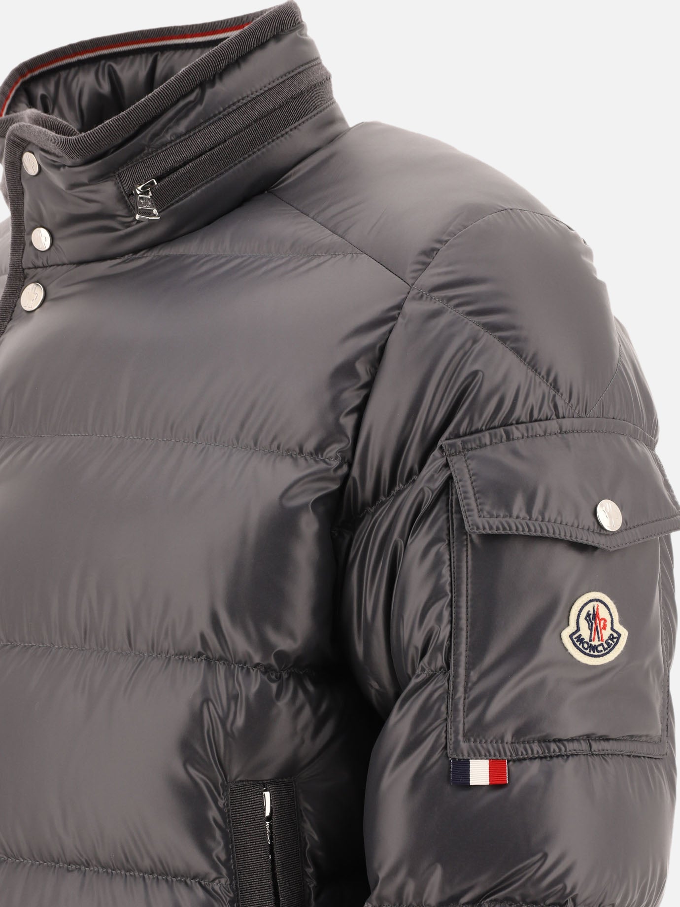 Down jackets Solid colour  Grey - Moncler Men | PDP | VIETTI Online Store | thumbnail_4