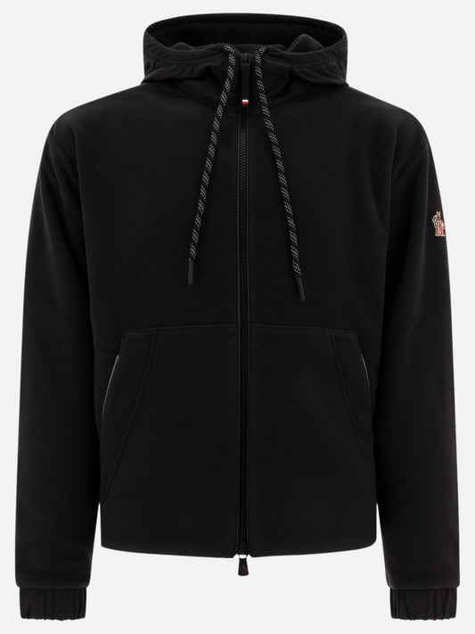 Moncler Grenoble Zipped hoodie Black