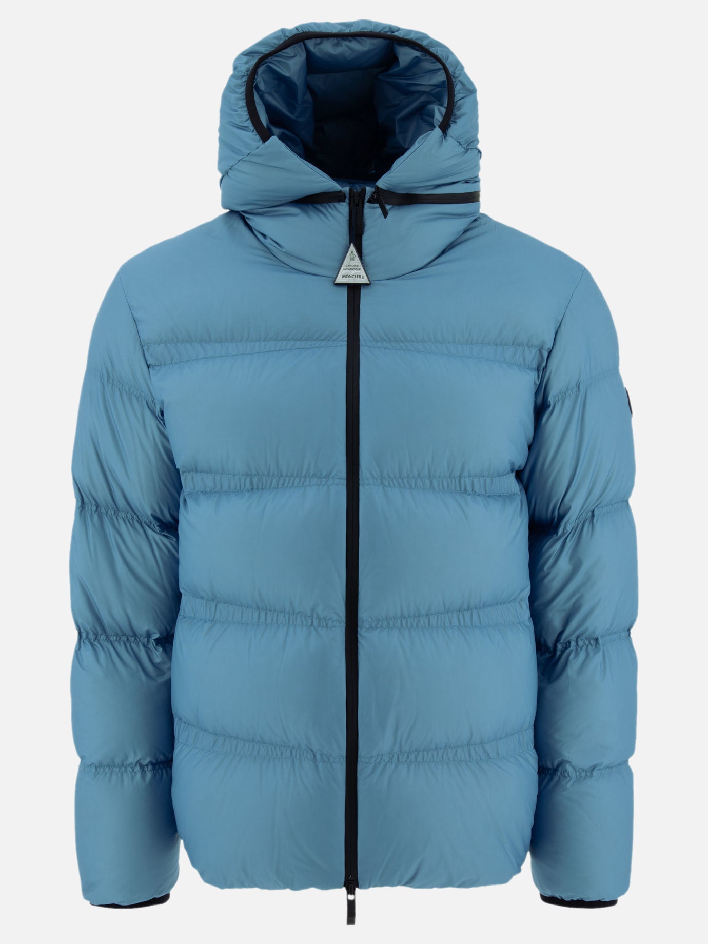 Down jackets Solid colour  Light blue - Moncler Men | PDP | VIETTI Online Store | thumbnail