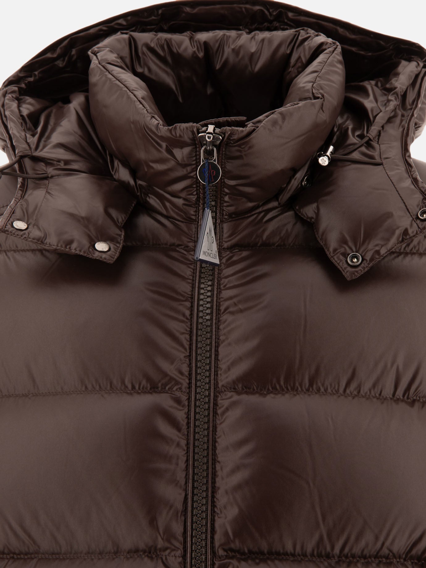 Down jackets Solid colour  Brown - Moncler Men | PDP | VIETTI Online Store | thumbnail_3