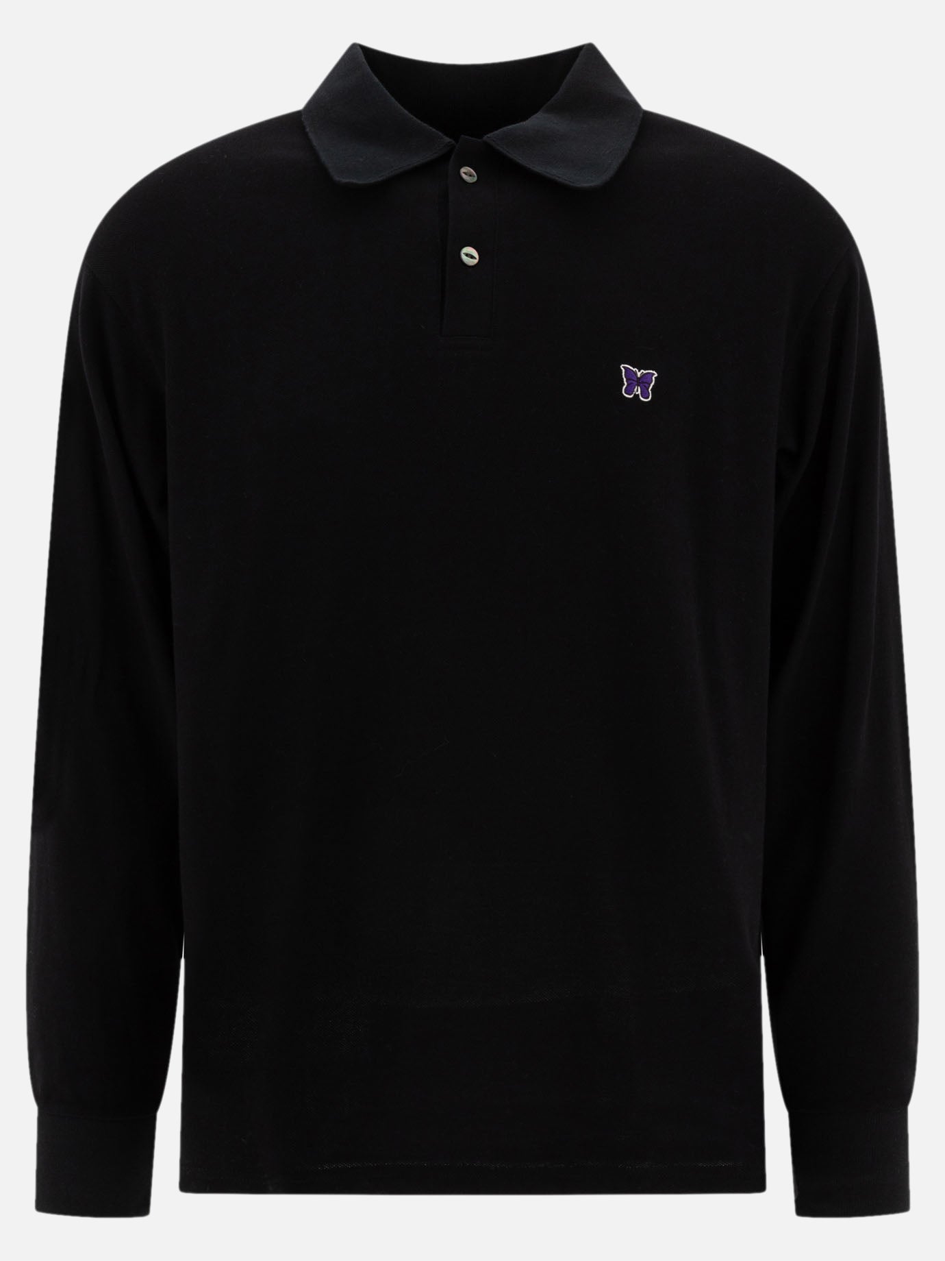 Needles "Butterfly" polo shirt Black