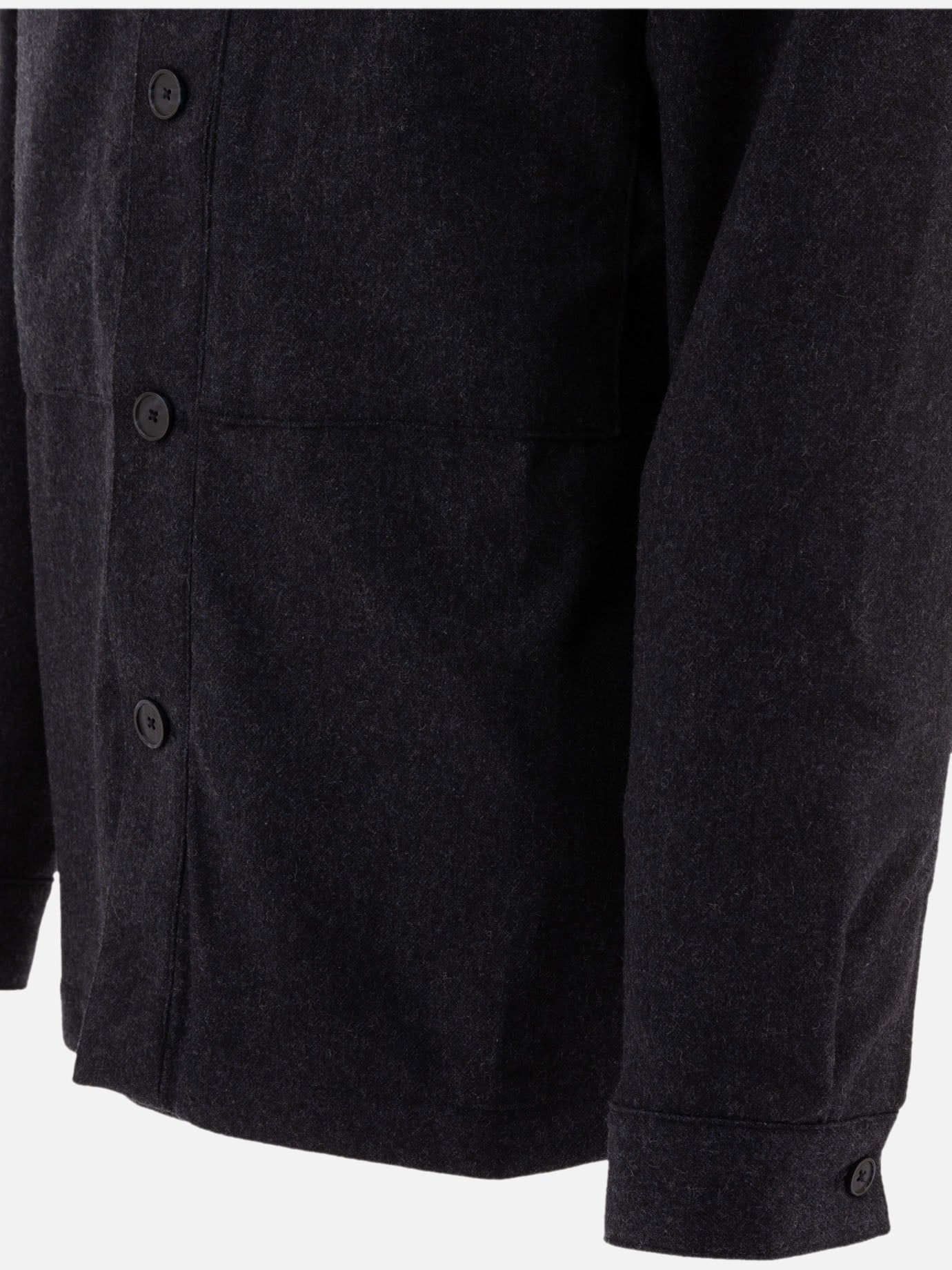 NN.07 "Isak" wool blend overshirt Blue