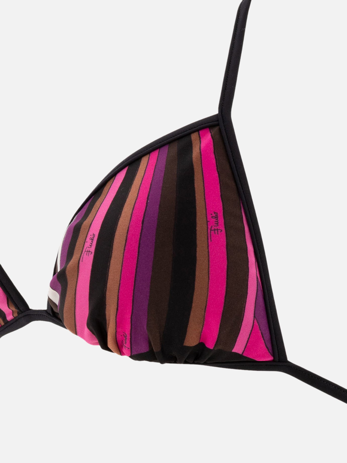 Pucci Iride-print bikini top Fuchsia